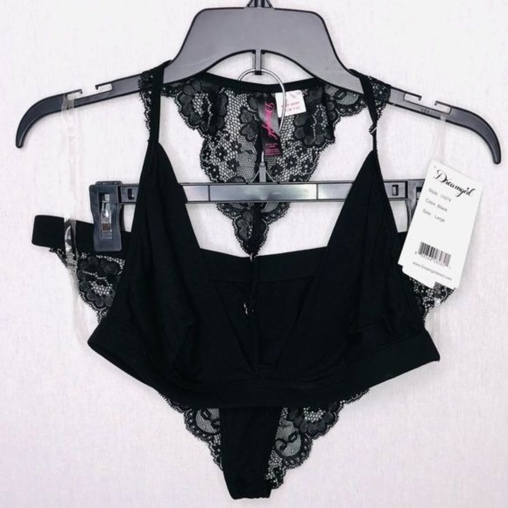 Dreamgirl Soft Jersey Bralette and panty set